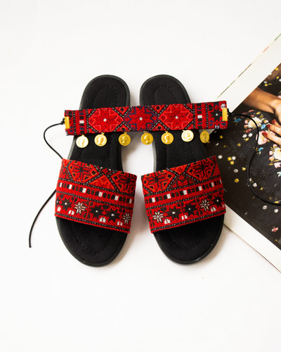 صندل زنانه سوزندوزی طرح میناب Sandal Zanane Minab Zimacrafts